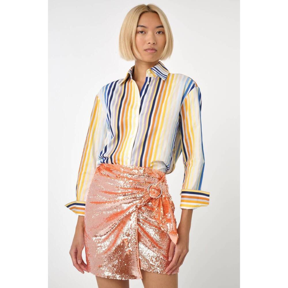 NEW TOCCIN brennan boyfriend shirt in sunset
